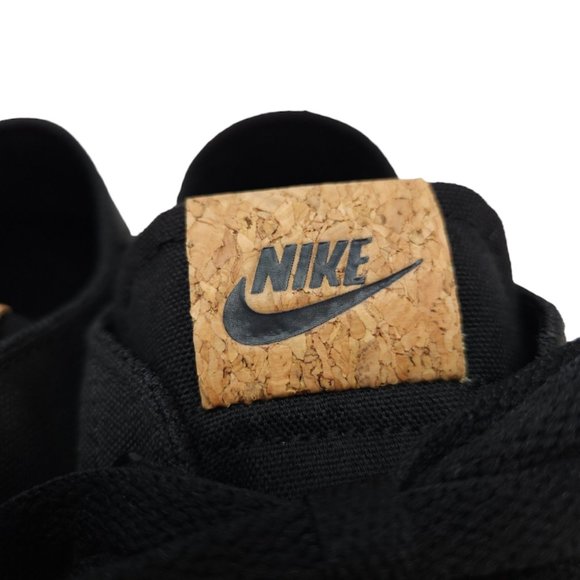 Nike Court Legacy Canvas Cork Black Low Top Sneakers New - Picture 8 of 13
